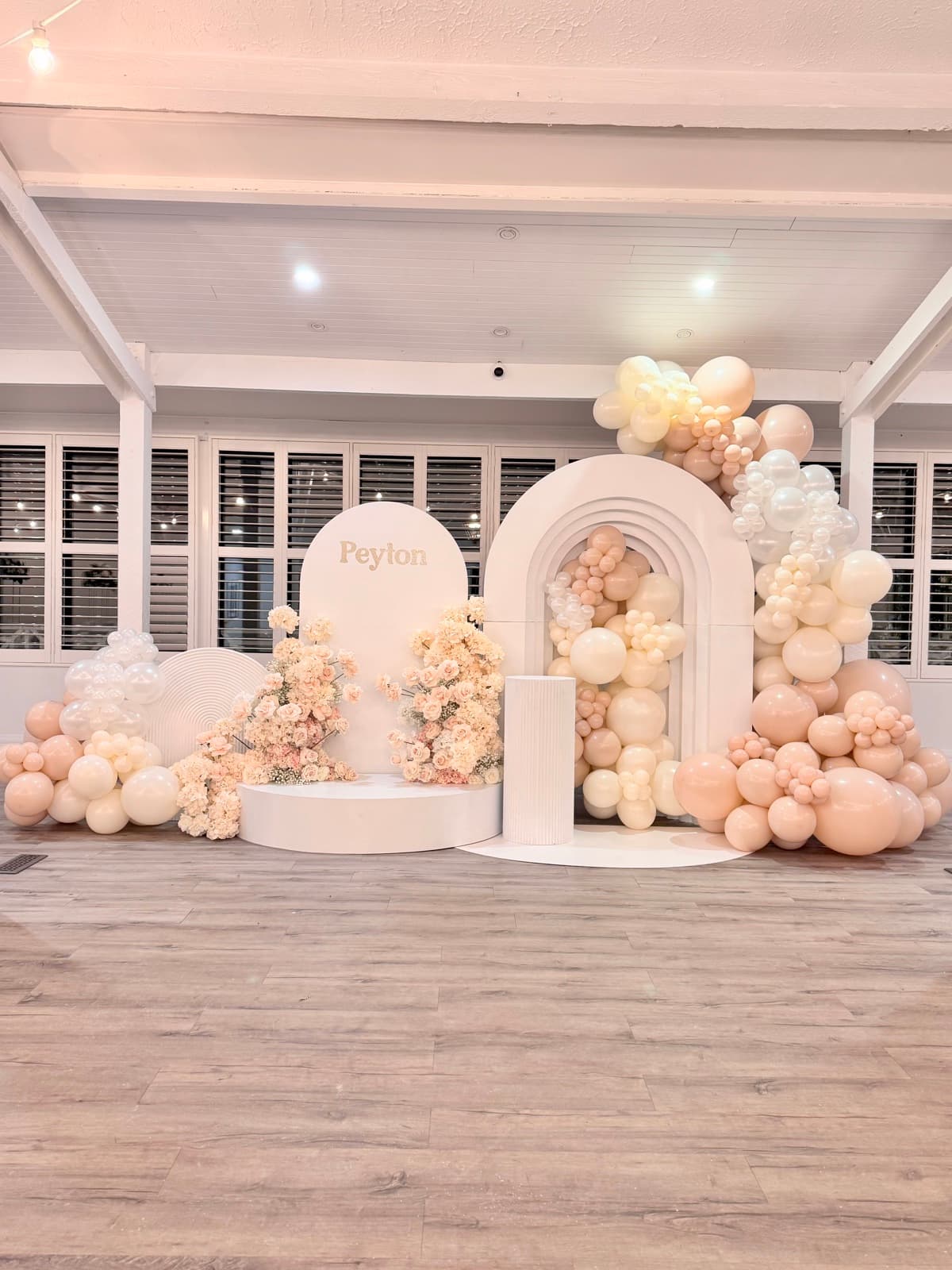 Christening and baptism event styling with elegant decorations in Melbourne