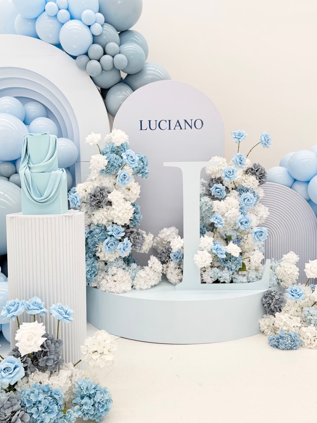 Christening and baptism event styling with elegant decorations in Melbourne