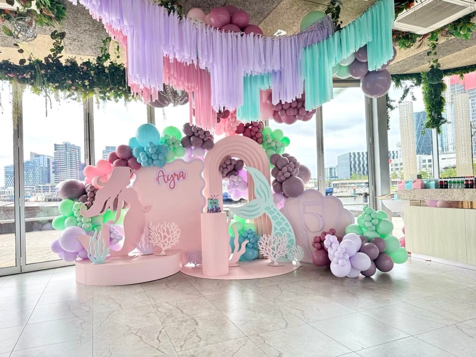 Christening and baptism event styling with elegant decorations in Melbourne