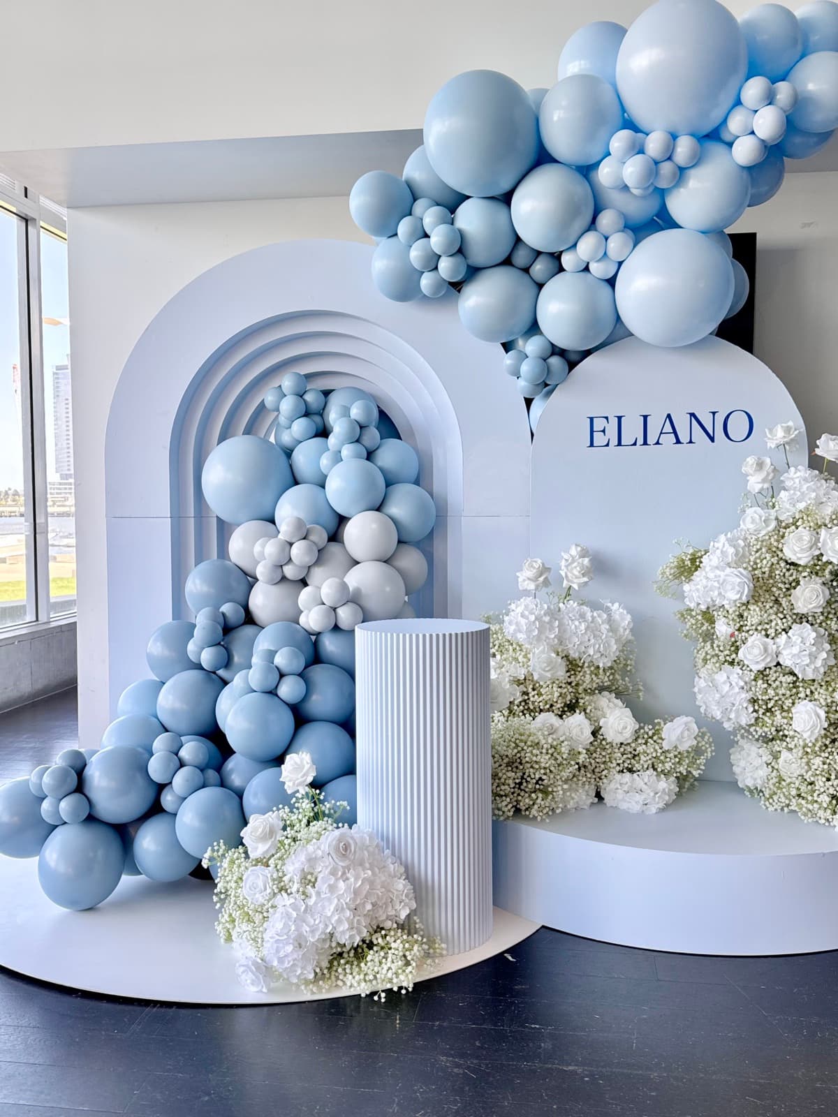 Christening and baptism event styling with elegant decorations in Melbourne