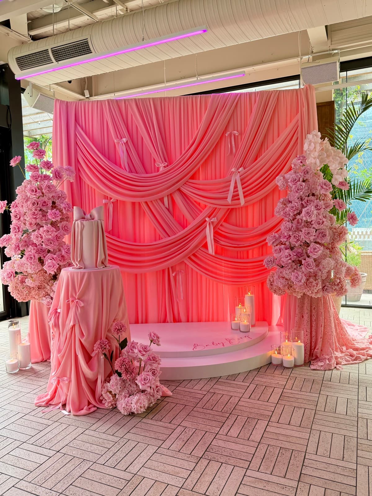 Professional draping and fabric styling for Melbourne events